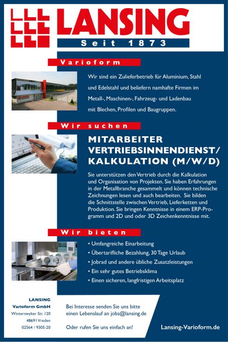 Stellenanzeige